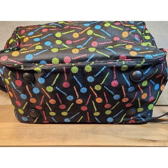 VTG Tupperware Extra Large Tote Kit Bag Colorful Logo Carry On Travel Bag - Picture 7 of 10